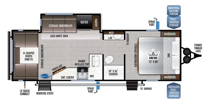 2024 EAST TO WEST RV DELLA TERRA 251RD, , floor-plans-day image number 0